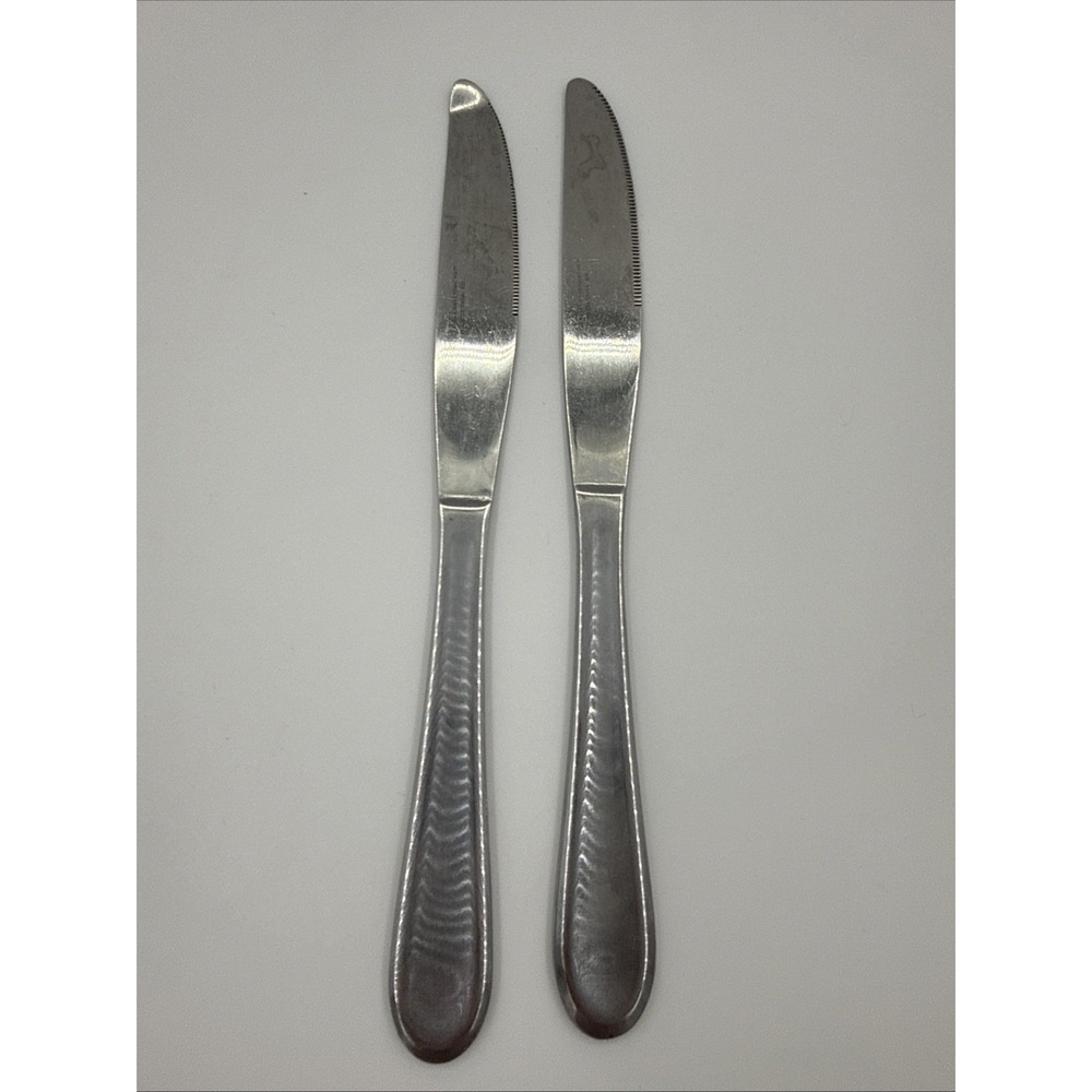 Lot‎ Of 2 Hampton Silversmiths Stainless Steel Butter Knives Replacement